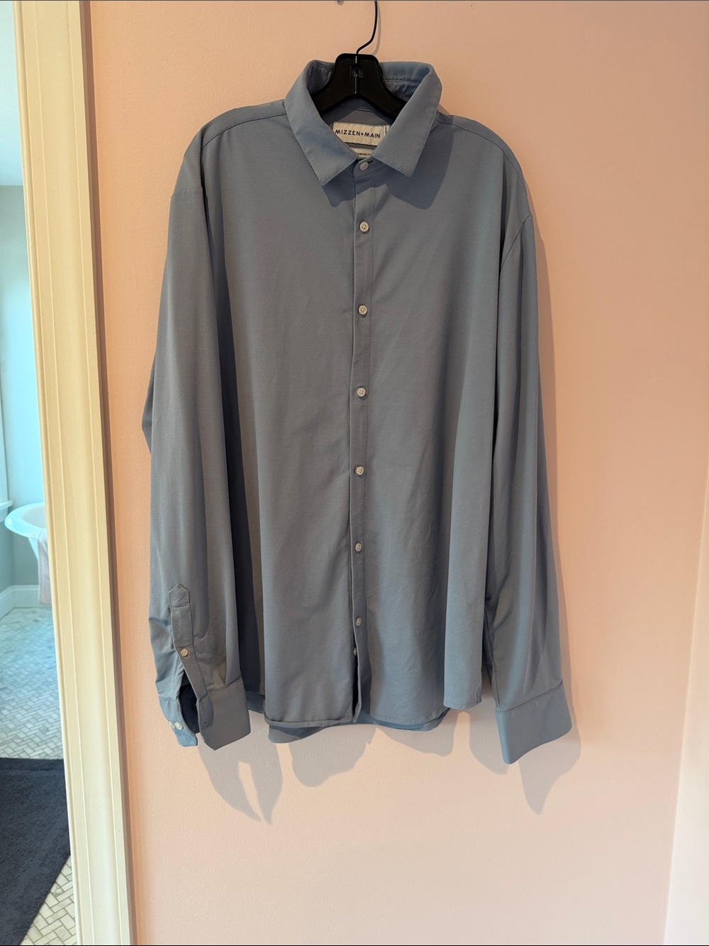 Eton Dusty Blue Men's Long-Sleeve Dress Shirt